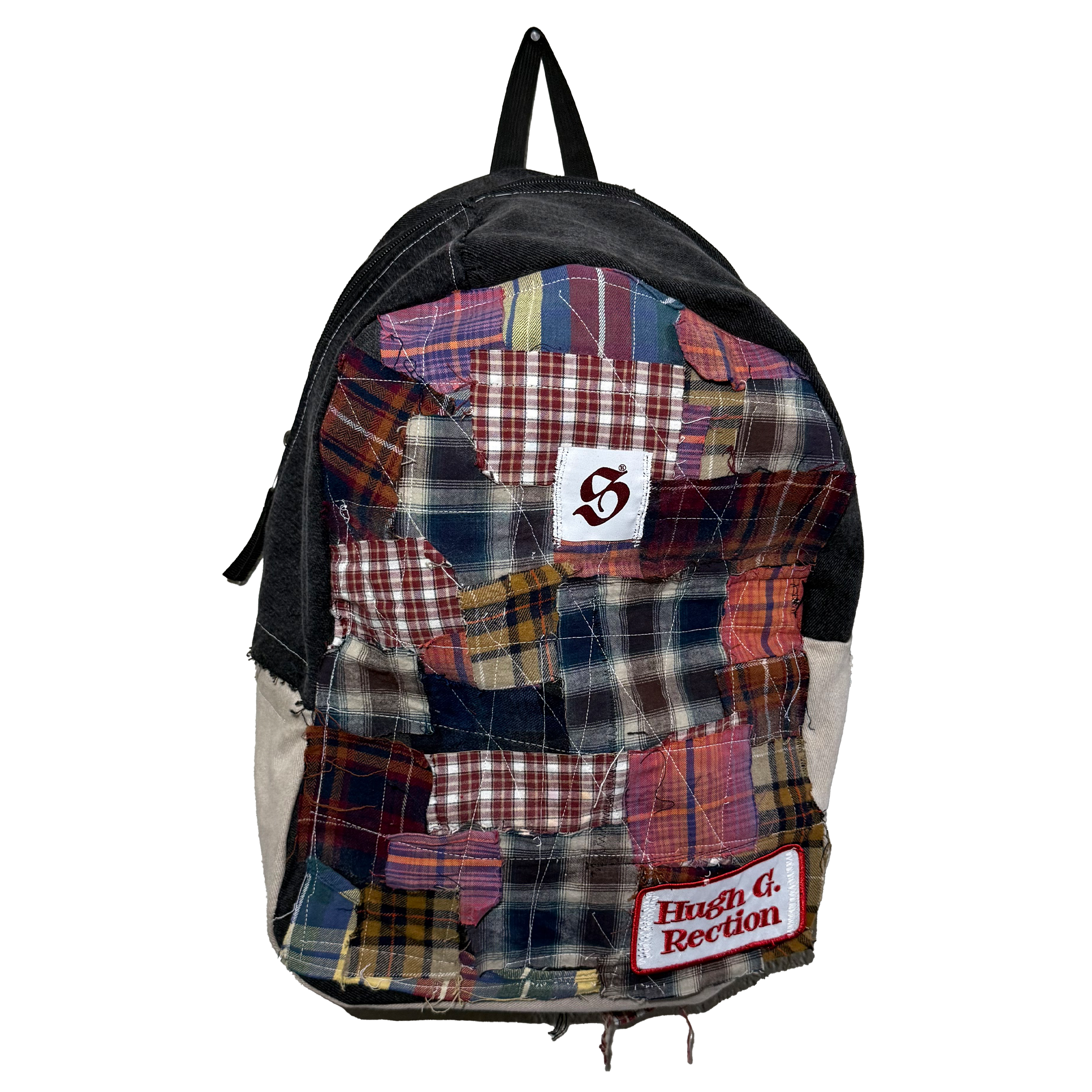 1:1 Patchwork Flannel Backpack